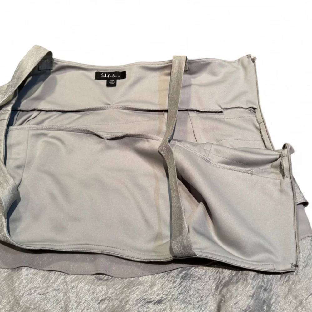 SL Fashions - Cocktail / Evening Midi Ruffled Dress with Jacket - Picture 10 of 11